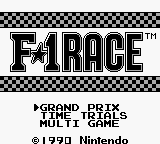 F-1 Race Title Screen
